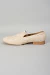 SALIL BHATIA_Beige Raj Mahal Sequin Embellished Loafers _Online_at_Aza_Fashions