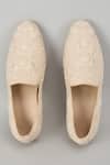 Shop_SALIL BHATIA_Beige Raj Mahal Sequin Embellished Loafers _at_Aza_Fashions