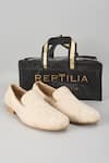 Buy_SALIL BHATIA_Beige Raj Mahal Sequin Embellished Loafers _at_Aza_Fashions