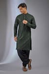 Buy_SALIL BHATIA_Green Modal Embroidery, Sequins Pracheen Mahal Embellished Kurta Set _at_Aza_Fashions