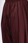 SALIL BHATIA_Wine Modal, Satin Cowl Salwar Pant _Online_at_Aza_Fashions