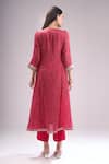Shop_Samyukta Singhania_Pink Chinon, Silk, Shantoon, Chiffon Embroidery, Gota Bandhani Print Kurta Set _at_Aza_Fashions