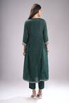 Shop_Samyukta Singhania_Green Chinon, Silk, Shantoon, Chiffon Embroidery, Gota Patti Printed Kurta Set _at_Aza_Fashions