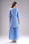 Shop Samyukta Singhania Blue Chanderi Silk, Chiffon Gota Patti, Lace, Embroidery Kurta Sharara Set at Aza Fashions Shop_Samyukta Singhania_Blue Chanderi Silk, Chiffon Gota Patti, Lace, Embroidery Kurta Sharara Set _at_Aza_Fashions