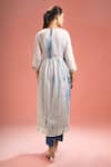 Shop_Samyukta Singhania_Off White Chanderi Silk, Shantoon Gota Patti, Shibori Shrug And Kurta Set _at_Aza_Fashions