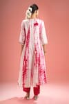 Shop_Samyukta Singhania_Fuchsia Silk, Shantoon, Embroidery, Shibori Pattern Kurta Set _at_Aza_Fashions