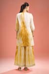 Shop_Samyukta Singhania_Off White Silk, Gota Patti, Shibori Embroidered Kurta Set _at_Aza_Fashions