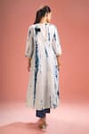 Shop_Samyukta Singhania_White Silk, Shantoon, Gota Patti, Shibori Pattern Kurta Set _at_Aza_Fashions