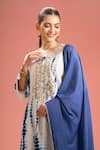 Samyukta Singhania_White Silk, Shantoon, Gota Patti, Shibori Pattern Kurta Set _at_Aza_Fashions
