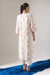 Shop_Samyukta Singhania_Ivory Chanderi Silk, Shantoon, Chiffon Embroidery, Floral Print Kurta Pant Set _at_Aza_Fashions