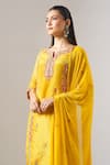 Samyukta Singhania Yellow Tissue, Shantoon, Chiffon Embroidery, Mirrors, Zari, Shimmer Kurta Set Online at Aza Fashions Samyukta Singhania_Yellow Tissue, Shantoon, Chiffon Embroidery, Mirrors, Zari, Shimmer Kurta Set _Online_at_Aza_Fashions