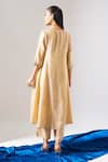 Shop_Samyukta Singhania_Beige Tissue, Shantoon, Chiffon Embroidery, Zari, Mirrors, Shimmer Kurta Set _at_Aza_Fashions