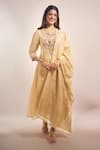 Buy Samyukta Singhania Beige Chanderi, Shantoon Embroidery, Sequins, Lace Sweetheart Mul Anarkali Set at Aza Fashions Buy_Samyukta Singhania_Beige Chanderi, Shantoon Embroidery, Sequins, Lace Sweetheart Mul Anarkali Set _at_Aza_Fashions