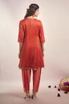 Shop Samyukta Singhania Rust Tissue, Chinon, Silk, Chiffon Embroidery, Lace, Zari-dori Kurta Salwar Set at Aza Fashions Shop_Samyukta Singhania_Rust Tissue, Chinon, Silk, Chiffon Embroidery, Lace, Zari-dori Kurta Salwar Set _at_Aza_Fashions