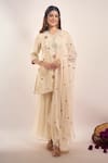 Buy Samyukta Singhania Ivory Tissue, Chinon, Chiffon Zari, Sequins, Embroidery, Kurta Sharara Set at Aza Fashions Buy_Samyukta Singhania_Ivory Tissue, Chinon, Chiffon Zari, Sequins, Embroidery, Kurta Sharara Set _at_Aza_Fashions