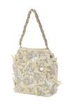 Buy_The Leather Garden_Ivory Embroidery, Beads, Sequins Seher Floral Potli Bag _Online_at_Aza_Fashions