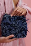 Shop_The Leather Garden_Blue Embroidery, Beads, Sequins Seher Potli Bag 