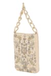 Buy_The Leather Garden_Ivory Embroidery, Metallic Thread, Beads Sukoon Bag 