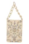 Buy_The Leather Garden_Ivory Embroidery, Metallic Thread, Beads Sukoon Bag _Online