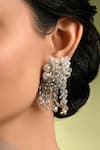 Buy_House Of D"Oro_Silver Plated Beads, Crystals, Pearls, Stones Lilora And Embellished Earrings _at_Aza_Fashions