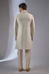Shop_SALIL BHATIA_Ivory Silk, Silk, Pearls, Pushp Mahal Embellished Sherwani Set _at_Aza_Fashions