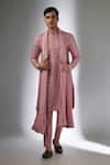 Buy SALIL BHATIA Pink , Chanderi Embroidery, Sequins Surat Mahal Embellished Kurta Set at Aza Fashions Buy_SALIL BHATIA_Pink , Chanderi Embroidery, Sequins Surat Mahal Embellished Kurta Set _at_Aza_Fashions