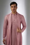 Buy SALIL BHATIA Pink , Chanderi Embroidery, Sequins Surat Mahal Embellished Kurta Set Online at Aza Fashions Buy_SALIL BHATIA_Pink , Chanderi Embroidery, Sequins Surat Mahal Embellished Kurta Set _Online_at_Aza_Fashions