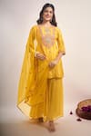 Buy Samyukta Singhania Yellow Tissue, Chinon, Silk, Chiffon Embroidery, Zari, Thread And Kurta Set at Aza Fashions Buy_Samyukta Singhania_Yellow Tissue, Chinon, Silk, Chiffon Embroidery, Zari, Thread And Kurta Set _at_Aza_Fashions