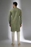 Shop_SALIL BHATIA_Green Chanderi Silk Embroidery, Sequins Raj Mahal Embellished Kurta Set _at_Aza_Fashions