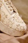 Around Always Ivory Floral Embroidered Platform Sneakers Online at Aza Fashions Around Always_Ivory Floral Embroidered Platform Sneakers _Online_at_Aza_Fashions