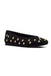 Shop_Dang Shoes_Black Candy Stud Embellished Ballet Flats _at_Aza_Fashions