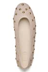 Buy_Dang Shoes_Beige Candy Stud Embellished Ballet Flats _at_Aza_Fashions