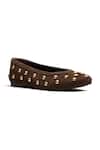 Shop_Dang Shoes_Brown Candy Studded Leather Ballet Flats _at_Aza_Fashions