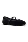 Shop_Dang Shoes_Black Velveteen Ballerina Shoes _at_Aza_Fashions