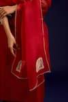 Shop Devnaagri Red Chanderi , Organza Embroidery, Sequins, Mirrors Round Kurta Set Online at Aza Fashions Shop_Devnaagri_Red Chanderi , Organza Embroidery, Sequins, Mirrors Round Kurta Set _Online_at_Aza_Fashions