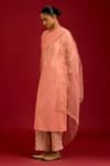Buy_Devnaagri_Pink Chanderi , Shantoon, Organza Embroidery, Dori And Work Kurta Set _Online_at_Aza_Fashions