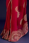 Shop_Devnaagri_Fuchsia Modal, Satin, Silk Organza Mirrors, Sequins, Saree With Blouse _Online_at_Aza_Fashions
