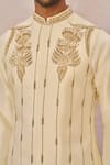 Buy_Masaba_Ivory Dupion, Silk Zari, Beads, Pehli Kiran Embellished Bundi Kurta Set 