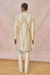 Shop_Masaba_Ivory Silk, Dupion Embroidery, Sequins, Beads, Namkeen Embellished Sherwani Set _at_Aza_Fashions