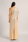 Shop_Namrata Joshipura_Ivory Mesh Sequins One Shoulder Amara Jumpsuit _at_Aza_Fashions