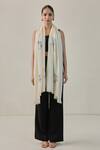 Shop_SHAZA_Ivory Nowshin Embroidered Pashmina Stole _at_Aza_Fashions