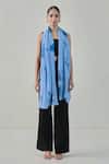 Shop_SHAZA_Blue Fiona Supernova Print Woolen Stole _at_Aza_Fashions