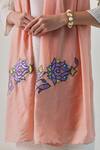 Buy_SHAZA_Peach Naaz Floral Embroidered Pashmina Stole _Online_at_Aza_Fashions