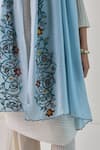 Buy_SHAZA_Blue Junia Floral Embroidered Pashmina Stole _Online_at_Aza_Fashions