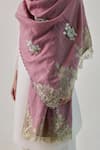 Buy_SHAZA_Pink Elena Pashmina Floral Embroidered Stole _Online_at_Aza_Fashions