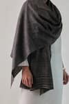 SHAZA Black Nadira Pashmina Reversible Ekkat Pattern Stole Online at Aza Fashions SHAZA_Black Nadira Pashmina Reversible Ekkat Pattern Stole _Online_at_Aza_Fashions