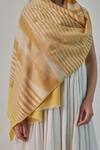 Buy_SHAZA_Yellow Nusrat Handwoven Pashmina Embroidered Stole _Online_at_Aza_Fashions