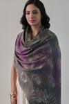 SHAZA Gray Palla Needlework Pashmina Embroidered Stole Online at Aza Fashions SHAZA_Gray Palla Needlework Pashmina Embroidered Stole _Online_at_Aza_Fashions
