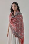SHAZA_Multi Color Nusrat Handwoven Pashmina Floral Embroidered Stole _Online_at_Aza_Fashions
