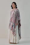 Shop_SHAZA_White Kani Woolen Shawl _at_Aza_Fashions